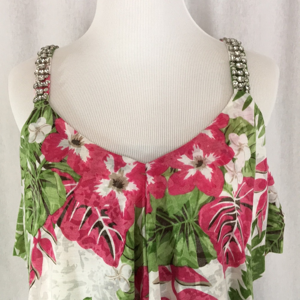 Inc top with sequin straps